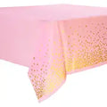 Disposable Bronzing Polka Dot Rectangular Tablecloth craftedpersona.co