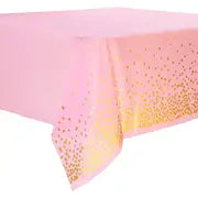 Disposable Bronzing Polka Dot Rectangular Tablecloth craftedpersona.co