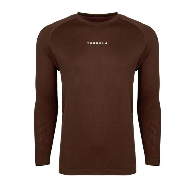 Men's Long Sleeve Fitness T-Shirt - Quick Dry & Breathable