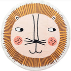 Cute Cartoon Round Rug for Kids' Room and Living Room craftedpersona.co