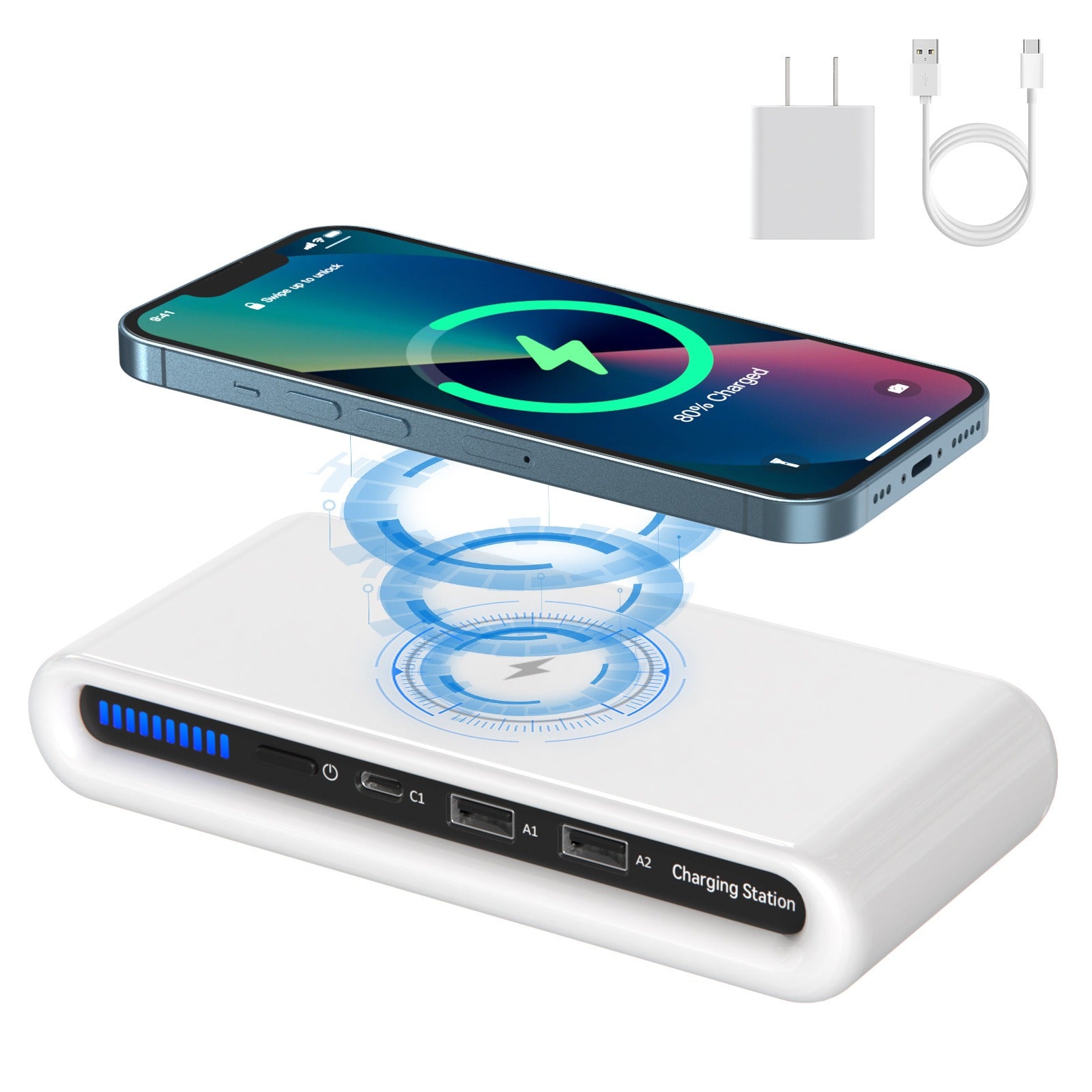4-in-1 Multi Port Wireless Charging with Atmosphere Lights craftedpersona.co