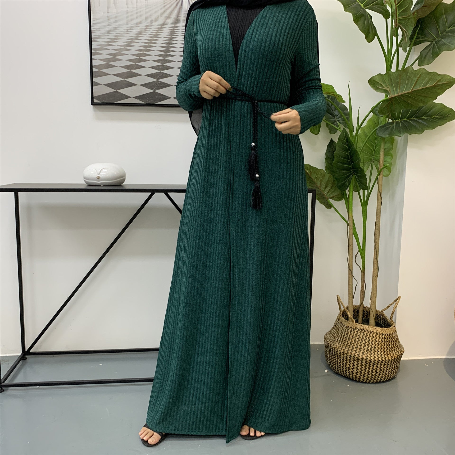 Women's Long Sleeve Knitted Sweater Jacket Robe
