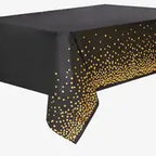 Disposable Bronzing Polka Dot Rectangular Tablecloth craftedpersona.co