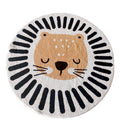 Cute Cartoon Round Rug for Kids' Room and Living Room craftedpersona.co