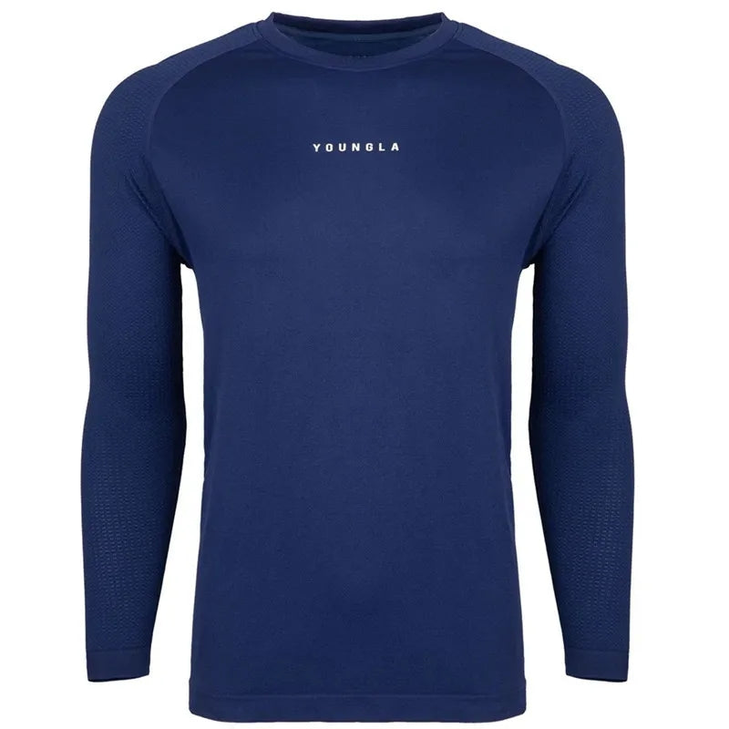Men's Long Sleeve Fitness T-Shirt - Quick Dry & Breathable