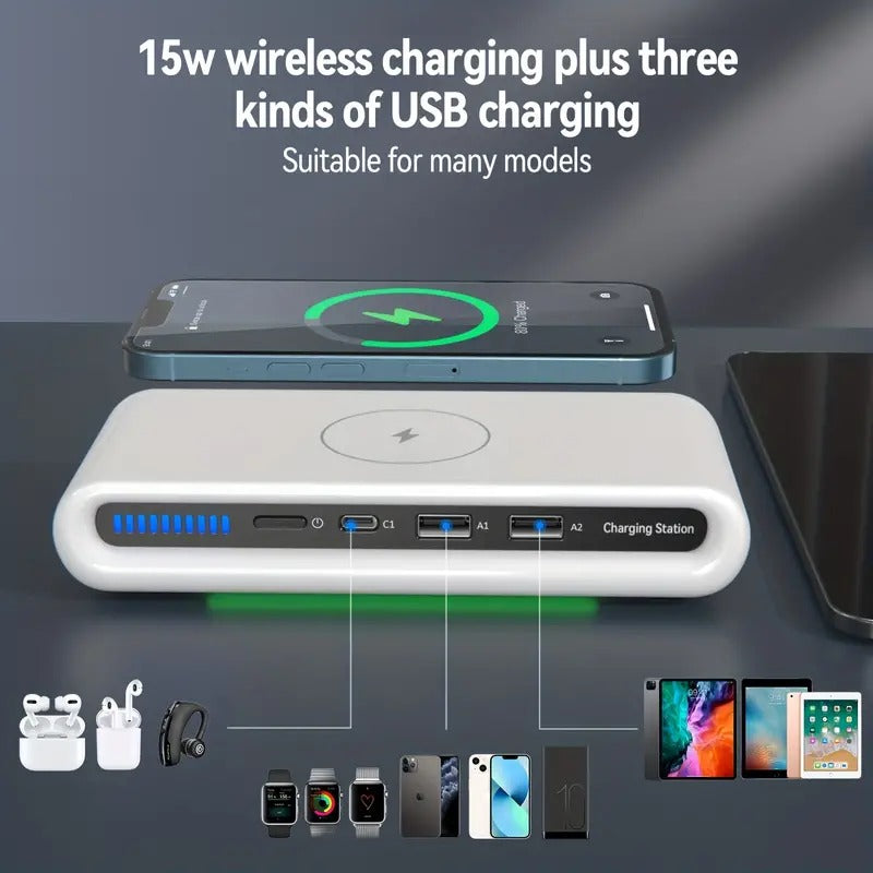 4-in-1 Multi Port Wireless Charging with Atmosphere Lights craftedpersona.co