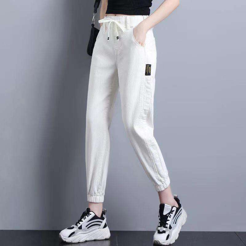 Nine Points of Thin Elastic Waist and Ankle Pants