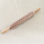 Wooden Christmas Engraved Rolling Pin for Cookies craftedpersona.co