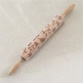 Wooden Christmas Engraved Rolling Pin for Cookies craftedpersona.co
