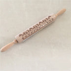 Wooden Christmas Engraved Rolling Pin for Cookies craftedpersona.co