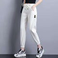 Nine Points of Thin Elastic Waist and Ankle Pants