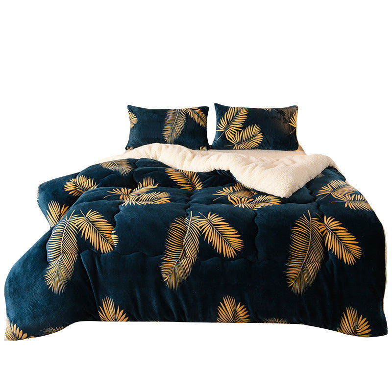 Winter Milk Velvet Lamb Fleece Duvet for Students craftedpersona.co