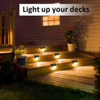 8 Pack New Solar Deck Lights Outdoor Waterproof LED Steps Lamps For Stairs Fence craftedpersona.co
