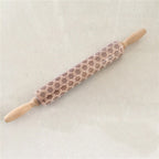 Wooden Christmas Engraved Rolling Pin for Cookies craftedpersona.co