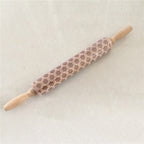 Wooden Christmas Engraved Rolling Pin for Cookies craftedpersona.co