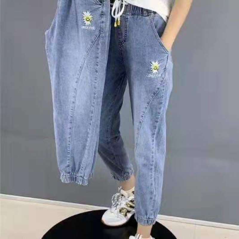 Nine Points of Thin Elastic Waist and Ankle Pants