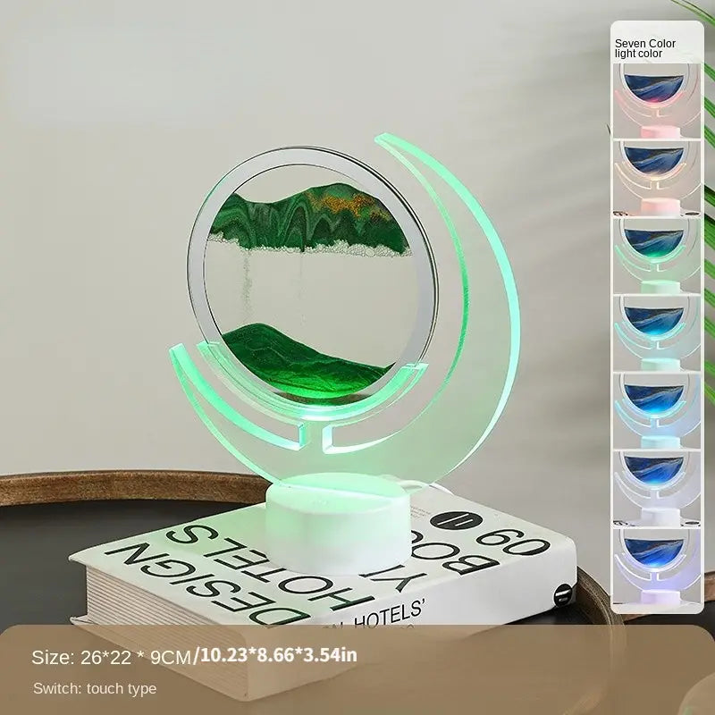 Moving Sand Art Table Lamp - 3D Moon Night Light craftedpersona.co