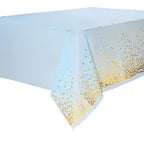 Disposable Bronzing Polka Dot Rectangular Tablecloth craftedpersona.co