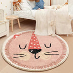 Cute Cartoon Round Rug for Kids' Room and Living Room craftedpersona.co