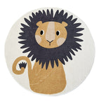 Cute Cartoon Round Rug for Kids' Room and Living Room craftedpersona.co