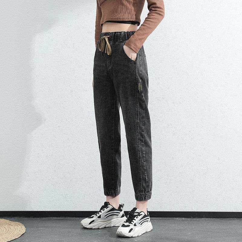 Nine Points of Thin Elastic Waist and Ankle Pants