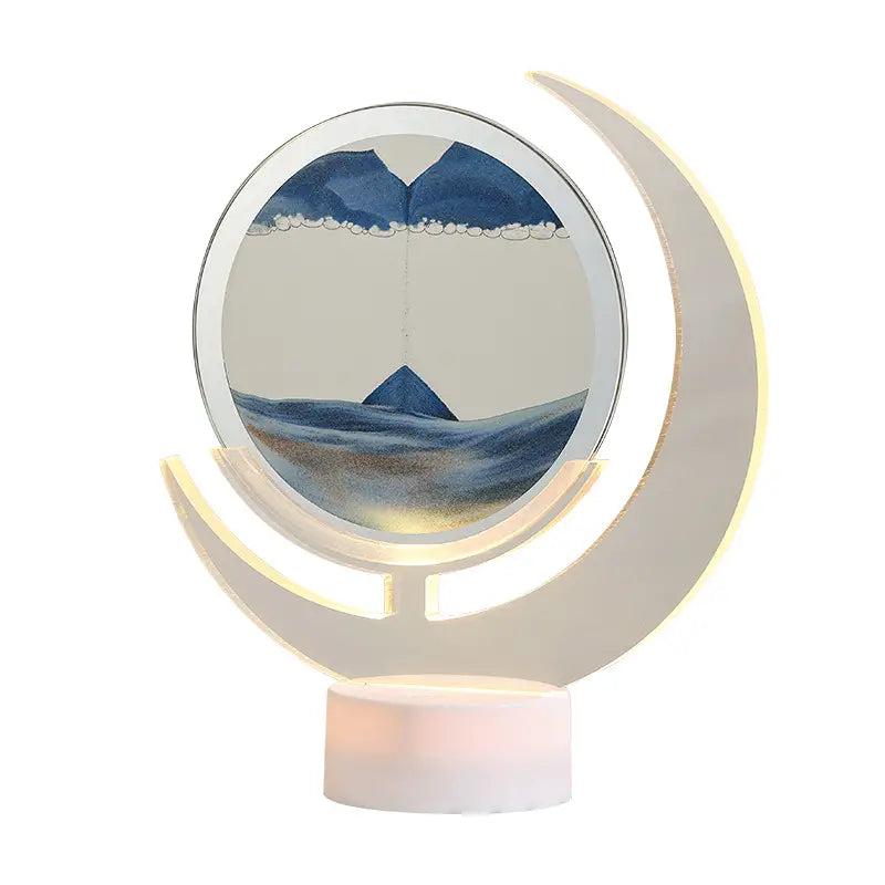 Moving Sand Art Table Lamp - 3D Moon Night Light craftedpersona.co