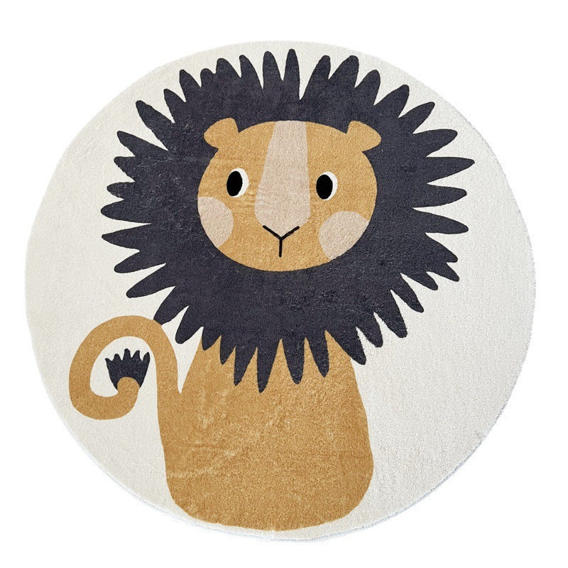 Cute Cartoon Round Rug for Kids' Room and Living Room craftedpersona.co