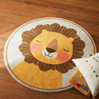 Cute Cartoon Round Rug for Kids' Room and Living Room craftedpersona.co
