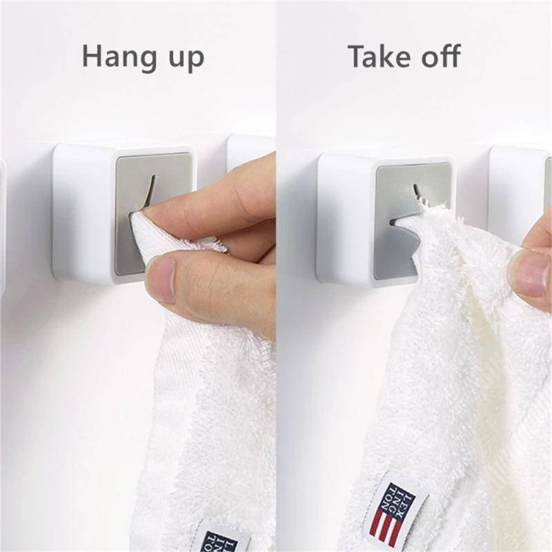 Self-Adhesive Wall Mounted Towel Hook Organizer craftedpersona.co
