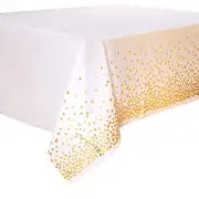 Disposable Bronzing Polka Dot Rectangular Tablecloth craftedpersona.co