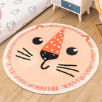 Cute Cartoon Round Rug for Kids' Room and Living Room craftedpersona.co