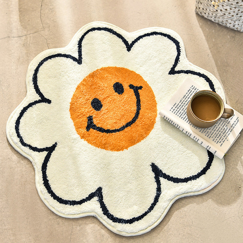 Cute Cartoon Round Rug for Kids' Room and Living Room craftedpersona.co